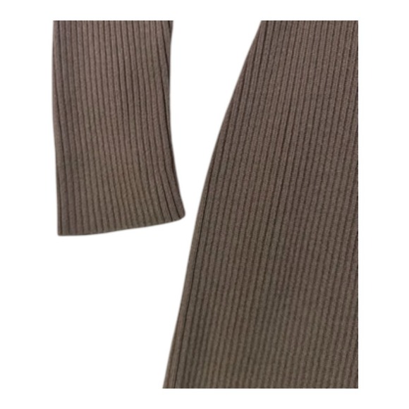 Abercrombie & Fitch Ribbed Knit Long Sleeve Midi Dress Brown Size XS - Picture 7 of 16